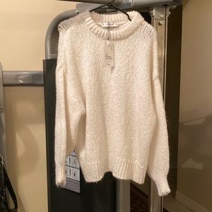 Zara BNWT knit sweater white Women Size Small